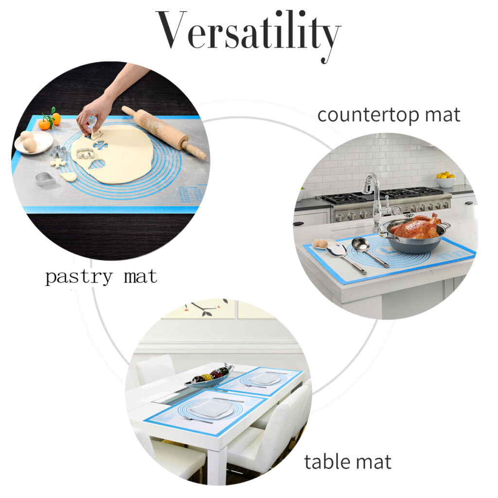 Nonstick Silicone Pastry Mat Extra Large with Measurements 28”By 20