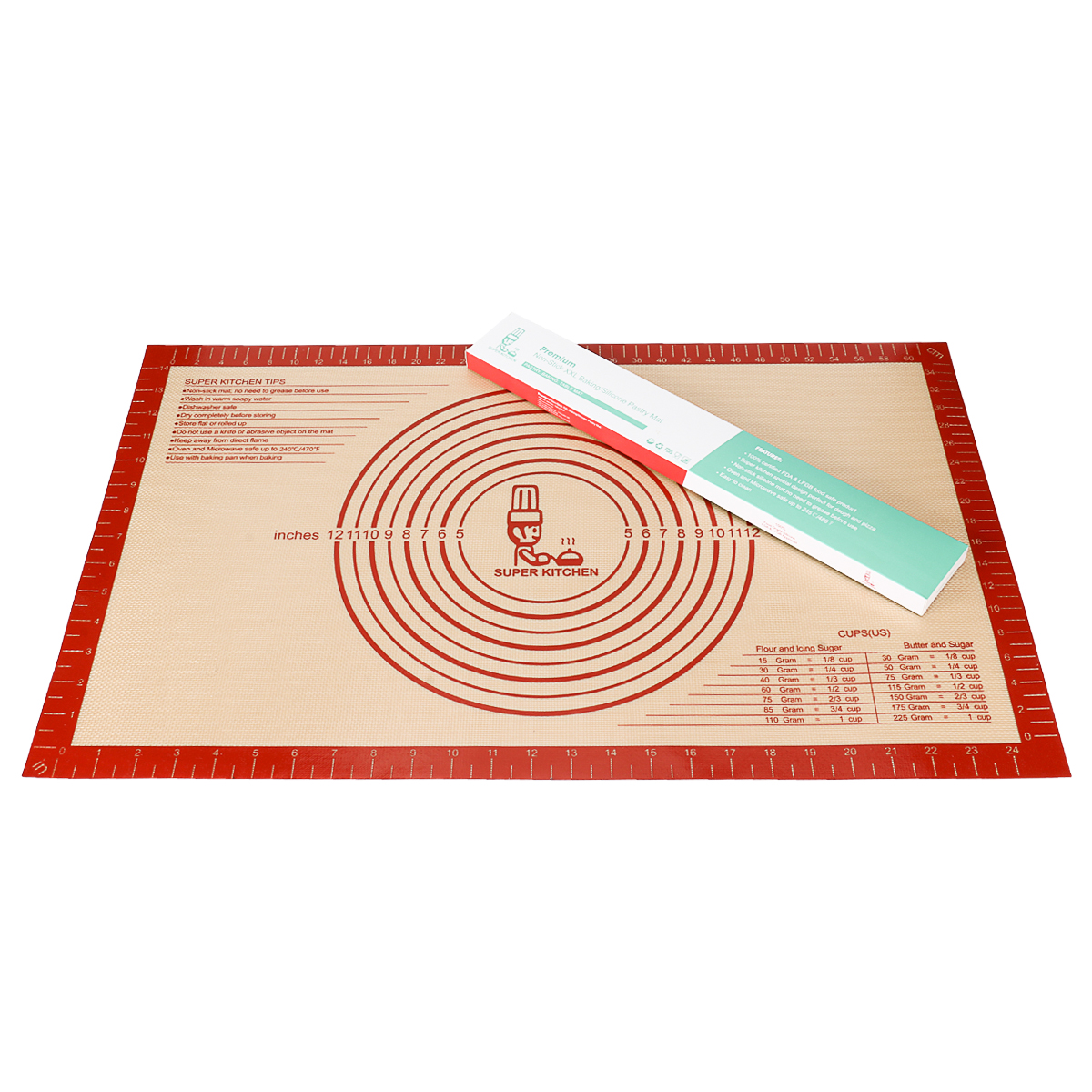 Non-slip Silicone Pastry Mat Extra Large 28''By 20'' for Non Stick Baking  Mats, Table/Countertop Placemats, Dough Rolling Mat, Kneading/Fondant/Pie